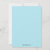 男の赤ちゃんボディースーツ旋回ボーイベビーシャワー招待状 招待状 (裏面)