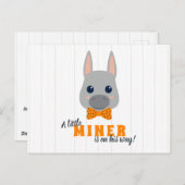 男の赤ちゃんマイナーオレンジベイビーシャワー招待状ポスト ポストカード (正面/裏面)