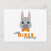 男の赤ちゃんマイナーオレンジベイビーシャワー招待状ポスト ポストカード (正面)