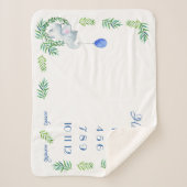 男の赤ちゃんマイルストーンシェルパブランケット月次週 シェルパブランケット (正面)