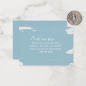 男の赤ちゃんミニマルの赤ちゃんシャワー用の青い本 ノートカード (正面/裏面インサイチュ)