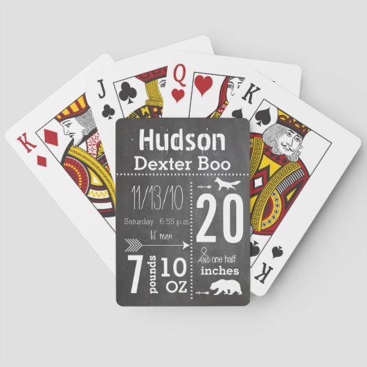 男の赤ちゃんムスタヒアリルマンヴィンテージレトロ トランプ (裏面)