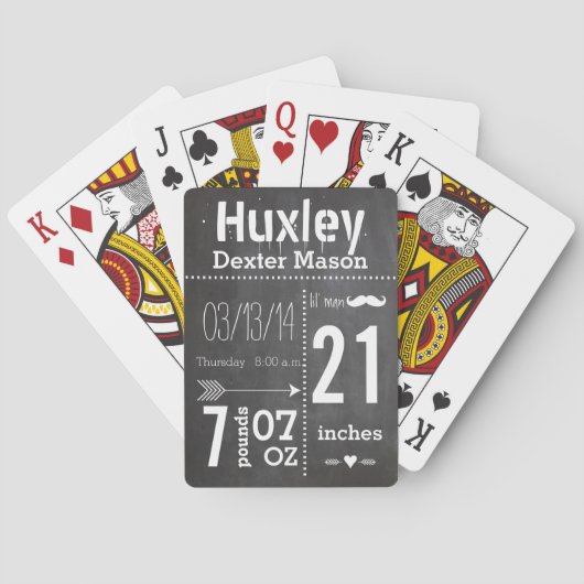 男の赤ちゃんムスタヒアリルマンヴィンテージレトロ トランプ (裏面)