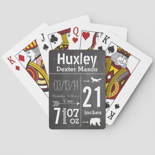 男の赤ちゃんムスタヒアリルマンヴィンテージレトロ トランプ (裏面)