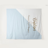 男の赤ちゃんモダンバプテスムバックルブルー タペストリー (正面(横))