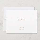 男の赤ちゃんモダンブルーフォトバプテスマありがとう カード (裏面)