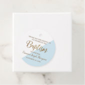 男の赤ちゃんモダンブルー感謝していバプテスマ フェイバータグ (インサイチュ)