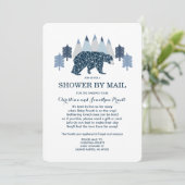 男の赤ちゃんモダンベビーシャワー（郵便） 招待状 (スタンド正面)