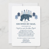 男の赤ちゃんモダンベビーシャワー（郵便） 招待状 (正面)