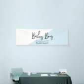 男の赤ちゃんモダン対角ベビーシャワー 横断幕 (トレードショー)