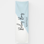 男の赤ちゃんモダン対角ベビーシャワー 横断幕 (縦)