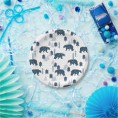 男の赤ちゃんモダン熊 ペーパープレート (パーティー)