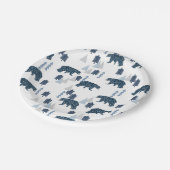 男の赤ちゃんモダン熊 ペーパープレート (アングル)