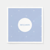 男の赤ちゃんユダヤ人の命名式ヘブライ語 スタンダードカクテルナプキン (正面)