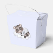 男の赤ちゃんラクーンブルーベビーシャワー フェイバーボックス (裏面サイド)