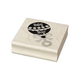 男の赤ちゃんラトル ラバースタンプ