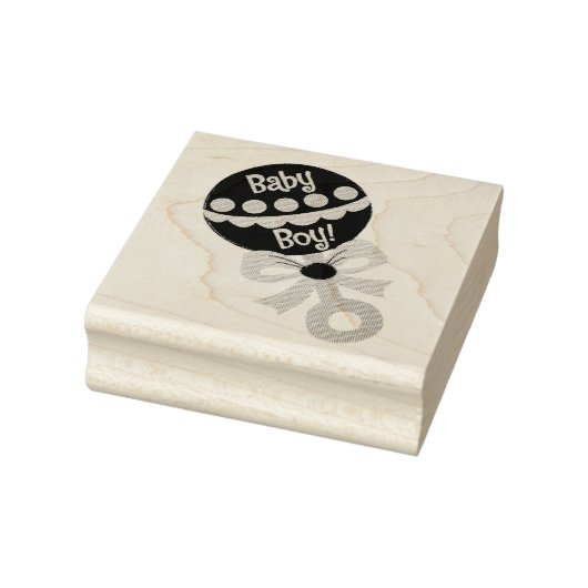 男の赤ちゃんラトル ラバースタンプ (スタンプ)