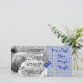 男の赤ちゃんラトル 案内状 (スタンド正面)