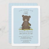男の赤ちゃんリトルカブチャイルドズバースデーパーティー 招待状 (正面/裏面)
