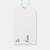 男の赤ちゃんリトルチックブルーギンガム ギフトタグ (裏面)