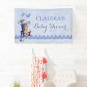 男の赤ちゃんリトルプリンスシルバークラウンブ王室のルー 横断幕 (インサイチュ)