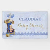 男の赤ちゃんリトルプリンス金ゴールドクラウンブ王室のルー 横断幕 (横)