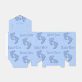 男の赤ちゃんリトル足の足跡シャワーパーティーの好意 フェイバーボックス (折り畳みなし)