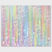 男の赤ちゃんレインボーバブル赤ちゃんシャワー ラッピングペーパー (フラット)