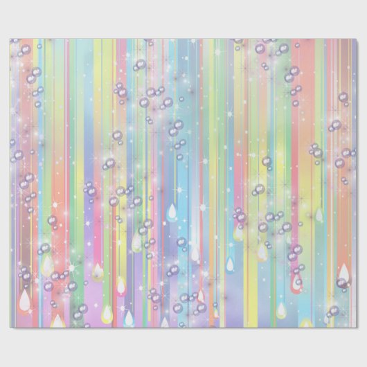 男の赤ちゃんレインボーバブル赤ちゃんシャワー ラッピングペーパー (フラット)