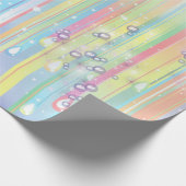 男の赤ちゃんレインボーバブル赤ちゃんシャワー ラッピングペーパー (角)