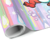 男の赤ちゃんレインボーバブル&ユニコーン赤ちゃんシャワー ラッピングペーパー (ロールコーナー)