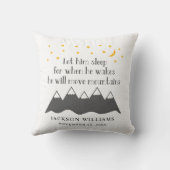 男の赤ちゃんレットヒムスリープことわざ子供部屋 クッション (裏面)