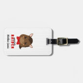 男の赤ちゃんレッドホースバッグラベル ラゲッジタグ (正面横)