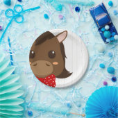 男の赤ちゃんレッドホース赤ちゃんシャワー紙プレート ペーパープレート (パーティー)