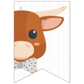 男の赤ちゃんロングホーン焦げオレンジ色の赤ちゃんシャワー バンティングフラッグ (第2の旗)