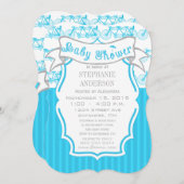 男の赤ちゃんヴィンテージ2台用男の赤ちゃん自転車 招待状 (正面/裏面)