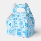 男の赤ちゃん事物パターンブルー フェイバーボックス (裏面サイド)