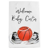 男の赤ちゃん付きスニーカー ミディアムペーパーバッグ (正面)