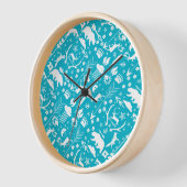 男の赤ちゃん任意のカラーモダンキツネウッドランドパターン 壁時計 (傾斜)