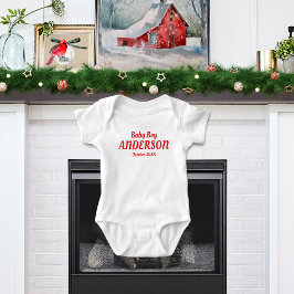 男の赤ちゃん休日の誕生のお知らせ ベビーボディスーツ