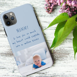 男の赤ちゃん写真と愛のメッセージをママに iPhone 11 PRO MAXケース