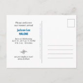 男の赤ちゃん写真はがき 案内ポストカード (裏面)