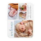 男の赤ちゃん写真コラージュへようこそ マグネット (縦)