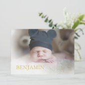 男の赤ちゃん写真命名式ヘブライ語ユダヤ人 招待状 (スタンド正面)