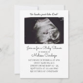 男の赤ちゃん写真超音波ベビーシャワー招待状 招待状 (正面)