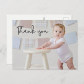 男の赤ちゃん写真1歳の誕生日かわいい ポストカード (正面/裏面)