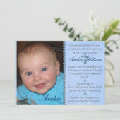 男の赤ちゃん写真《キリスト教》洗礼式や命名式の招待-アーチー 招待状 (スタンド正面)