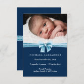 男の赤ちゃん出産の告知(I) 案内状 (正面/裏面)