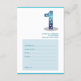 男の赤ちゃん初の誕生日デザイン 招待状