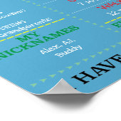 男の赤ちゃん初の誕生日バルーン写真ポスター ポスター (角)